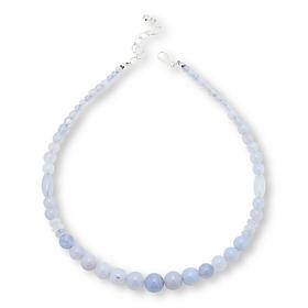 Jay King Sterling Silver Blue Chalcedony Bead 18" Necklace