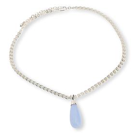 Jay King Sterling Silver Blue Chalcedony Pendant with 18" Chain