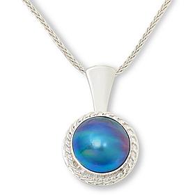 Jay King Sterling Silver Blue Mabé Pearl Pendant with 18" Chain