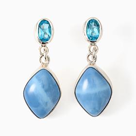 Jay King Sterling Silver Blue Opal & Blue Topaz Earrings