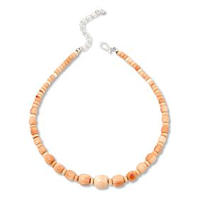Jay King Sterling Silver Bullmouth Shell Bead 18" Necklace