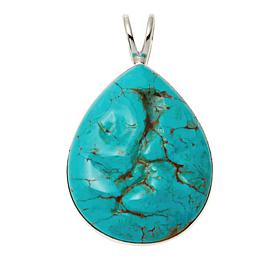 Jay King Sterling Silver Chilean Turquoise Pear-Shape Pendant