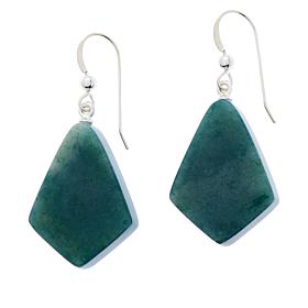 Jay King Sterling Silver Indian Green Chalcedony Drop Earrings