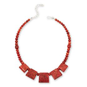 Jay King Sterling Silver Indonesian Branch Coral Bead Necklace
