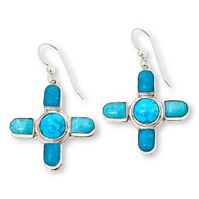 Jay King Sterling Silver Kingman Turquoise Drop Earrings 
