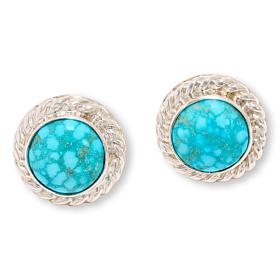Jay King Sterling Silver Kingman Turquoise Stud Earrings