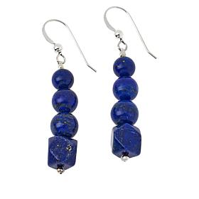 Jay King Sterling Silver Lapis Bead Drop Earrings