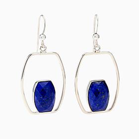 Jay King Sterling Silver Lapis Frame Earrings