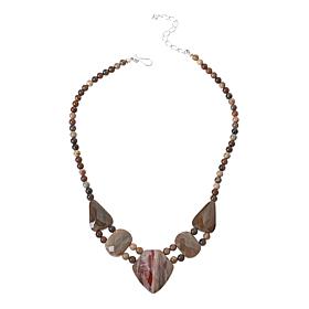 Jay King Sterling Silver Mongolian Petrified Wood Necklace