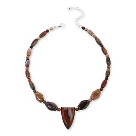 Jay King Sterling Silver Mongolian Petrified Wood Necklace