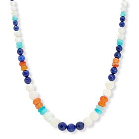 Jay King Sterling Silver Multicolor Multigemstone Bead Necklace