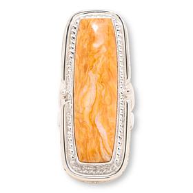 Jay King Sterling Silver Orange Spiny Ring