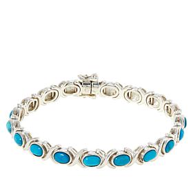 Jay King Sterling Silver Royal Blue Turquoise Station Bracelet