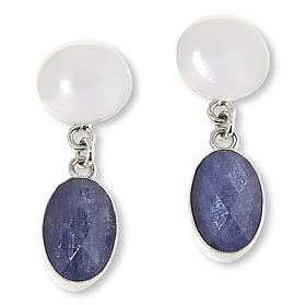 Jay King Sterling Silver Tanzanite Oval Drop Earrings