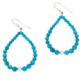 Jay King Sterling Silver Turquoise Composite Bead Teardrop Earrings