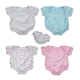 JC Toys For Keeps! 4-Piece Newborn Clothing Assortment and Blanket  
