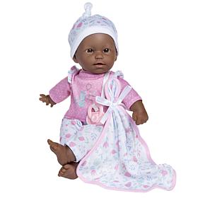 JC Toys La Baby Doll with Pink and White Outfit