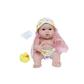 JC Toys Lots to Love 14" All-Vinyl Baby Doll w/ Hooded Towel