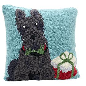 Jeffrey Banks Home Terrier Hooked Pillow  