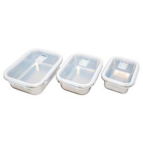 Jet Tila 6-piece Nesting Microwave-Safe Stainless Storage Set