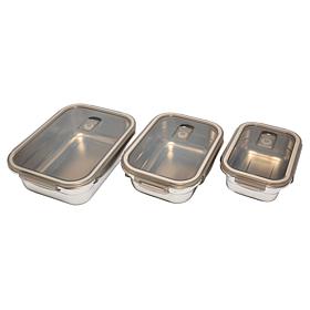 Jet Tila 6-piece Nesting Microwave-Safe Stainless Storage Set