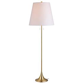 JONATHAN Y Brass Amelia 63" Metal LED Floor Lamp