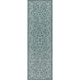 JONATHAN Y Charleston Vintage Filigree Indoor/Outdoor 2' x 10' Runner