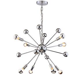 JONATHAN Y Chrome Glenn 22.5" 8-Light Metal Sputnik-style Chandelier