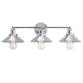 JONATHAN Y Chrome June 26.5" 3-light Metal Vanity Light