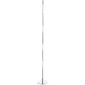 JONATHAN Y Chrome Pilar 63.75" LED Integrated Floor Lamp