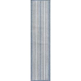 JONATHAN Y Haynes Modern Double Stripe Indoor/Outdoor 2' x 8' Runner