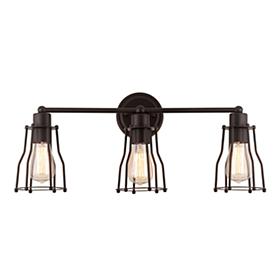 JONATHAN Y Oil Rubbed Bronze Florence 24" 3-light Metal Vanity Light