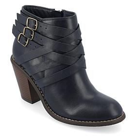 Journee Collection Womens Wide Width Strap Bootie