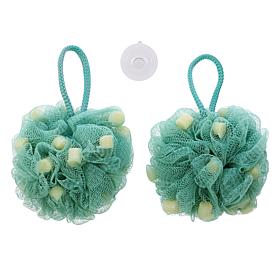 Joy CleanBoss 2-pack Body Wash Loofah Puffs with Soap Beads
