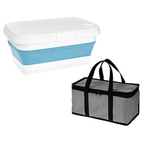 Joy CleanBoss Collapsible Picnic Basket, Tray & Cooler
