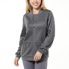 Joy CleanBoss Luxurious Faux Suede Reversible Bomber Jacket