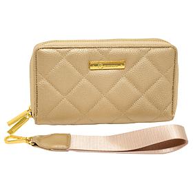 Joy Luxe Leather Best Gift Ever Double Wallet With Wrist Strap