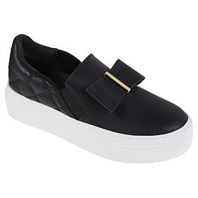 Joy Luxe Slip-On Genuine Leather Bow Sneaker with Orthotic Insole