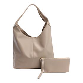 Joy Metallic Leather Hobo Slouch Bag with Wristlet