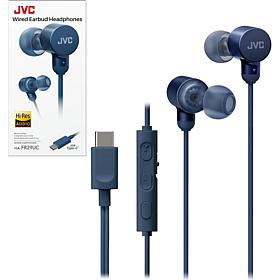 JVC USBC Wired HiRed Earbuds Headphones Blue