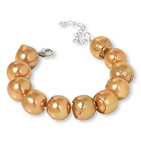 KALIFANO Cultured Baroque Colors of Pearl Bracelet