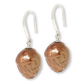 KALIFANO Cultured Baroque Colors of Pearl Drop Silver Earrings