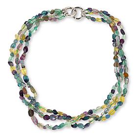 KALIFANO Gemstone Nugget Convertible Multi-Strand Necklace
