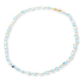 KALIFANO Gold-Plated Sterling Silver Gemstone Nugget 27" Necklace