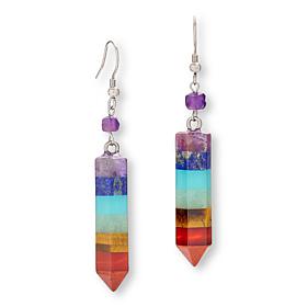 KALIFANO Multigemstone "Rainbow" Drop Earrings