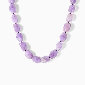 KALIFANO Sterling Silver Amethyst Nugget 22" Necklace