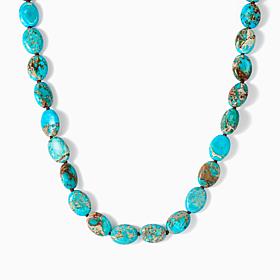 KALIFANO Turquoise-Color Howlite Bead 21" Necklace