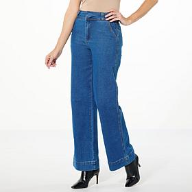 kathy ireland© Fashion 360 British Countryside High-Waist Denim Pant