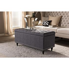 Kaylee Fabric Upholstered Button-Tufting Storage Ottoman Bench