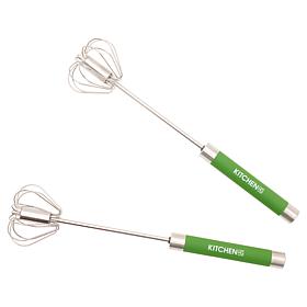 Kitchen HQ 2-pack 12" Stainless Steel Push Whisks